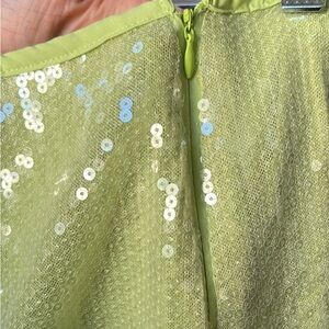 Missguided Lime Sequin Mini Skirt